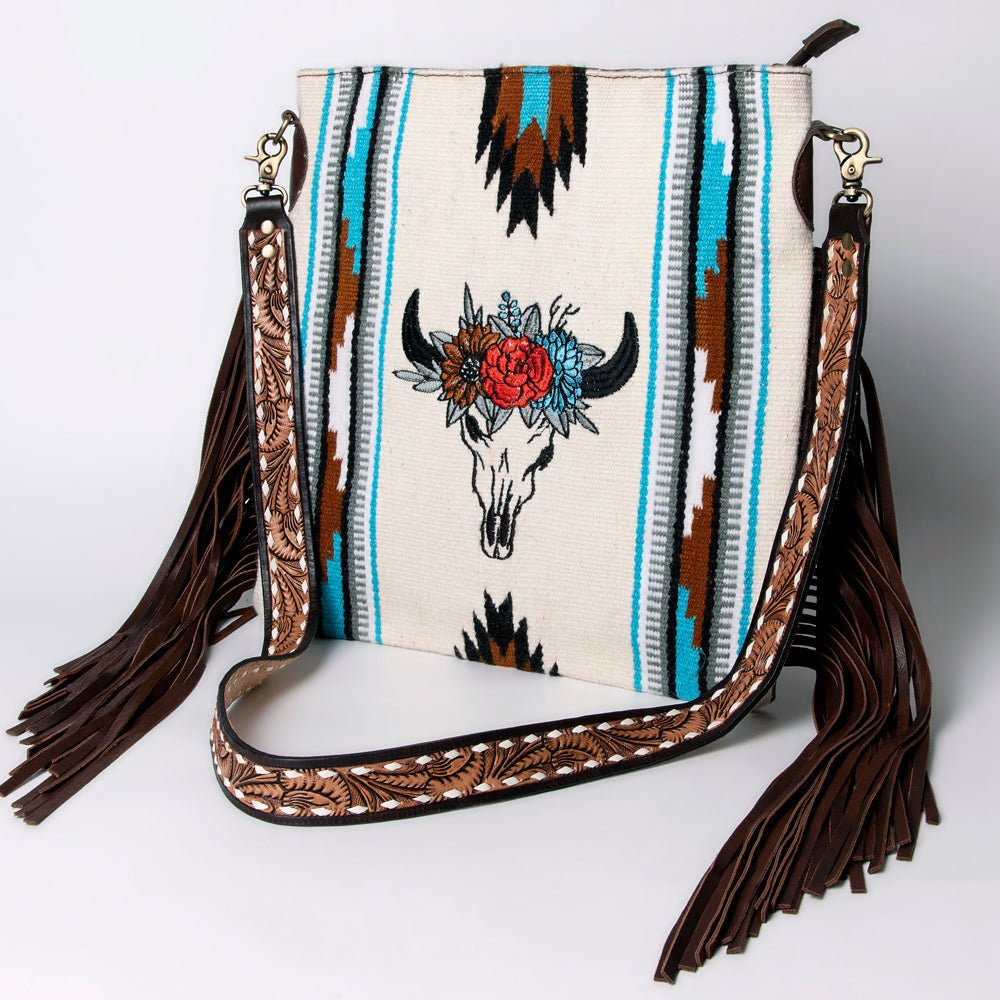 American Darling Large Crossbody Saddle Blanket Genuine Leather