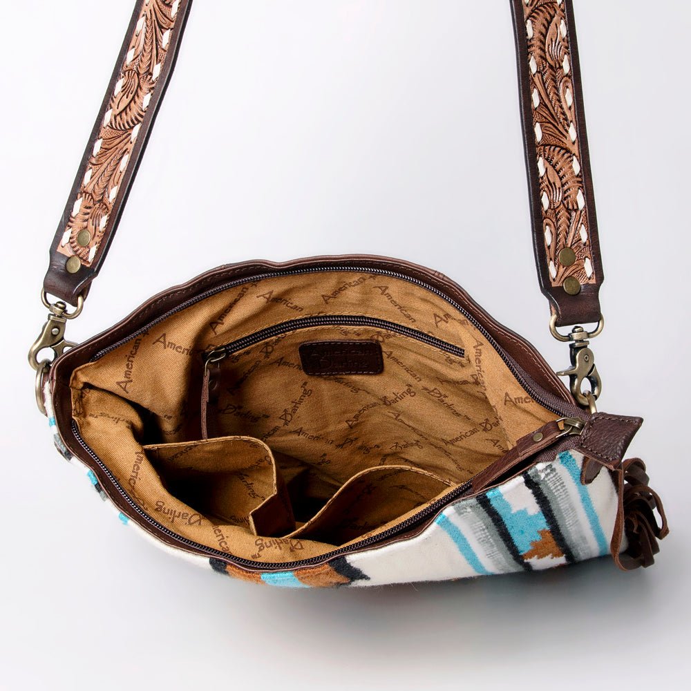 American Darling Large Crossbody Saddle Blanket Genuine Leather