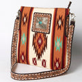 American Darling Messenger Hand Tooled Saddle Blanket Genuine Leather