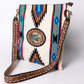 American Darling Hand-Tooled Saddle Blanket Leather Large Crossbody Bag
