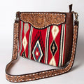 American Darling Messenger Hand Tooled Saddle Blanket Genuine Leather