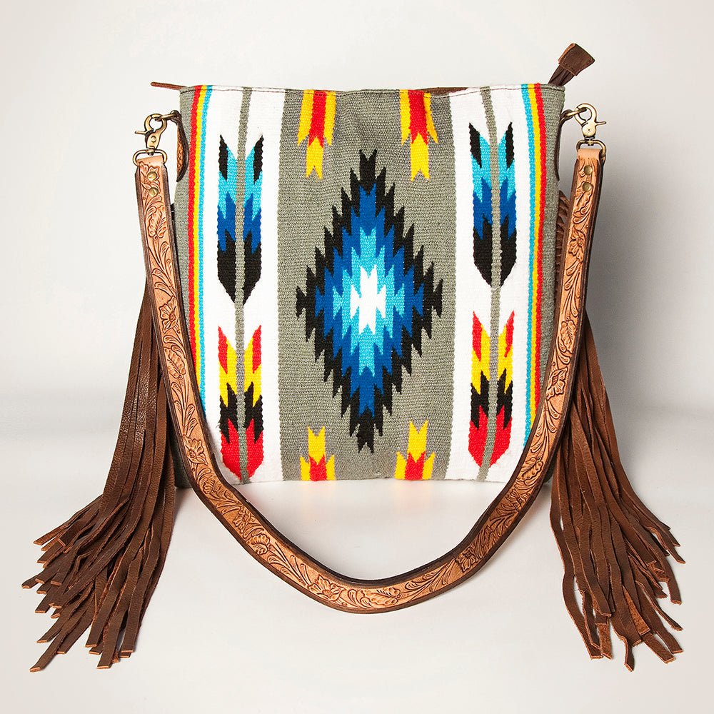 American Darling Large Crossbody Saddle Blanket Genuine Leather