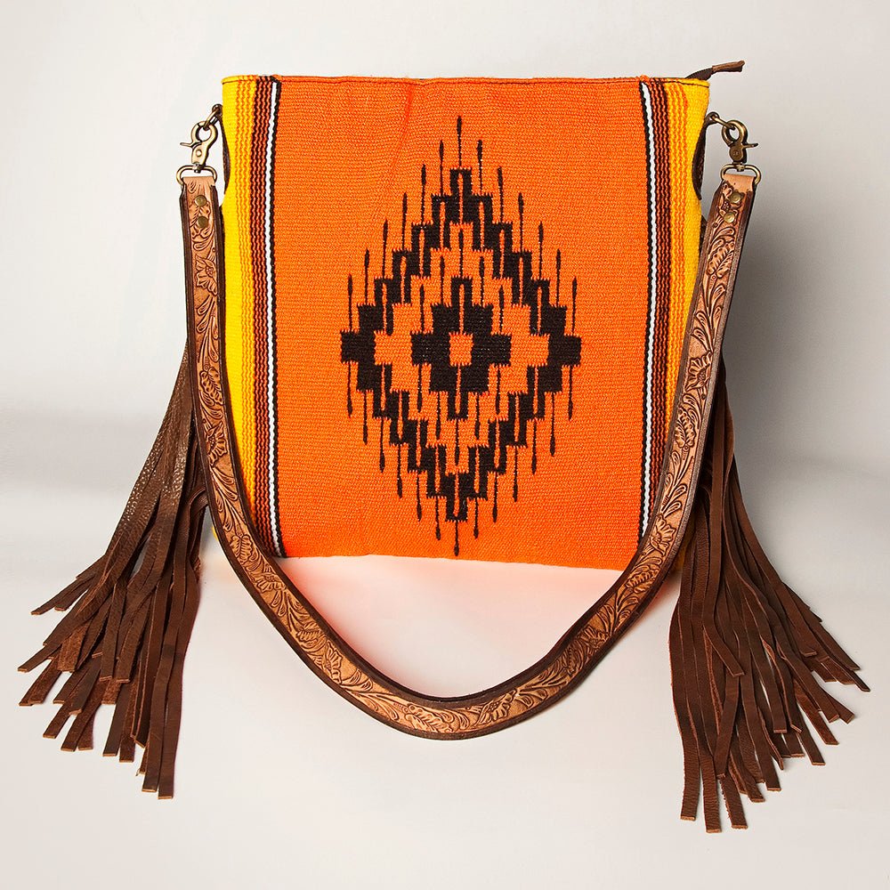 American Darling Large Crossbody Saddle Blanket Genuine Leather