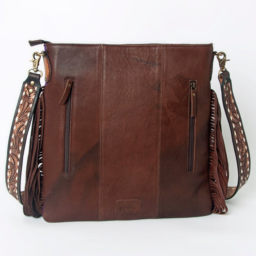American Darling Large Crossbody Saddle Blanket Genuine Leather