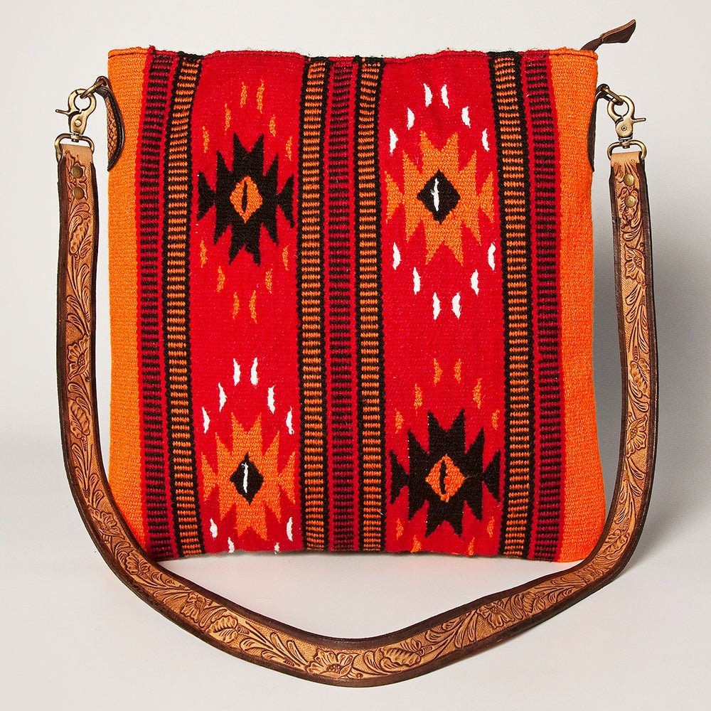 American Darling Large Crossbody Saddle Blanket Genuine Leather
