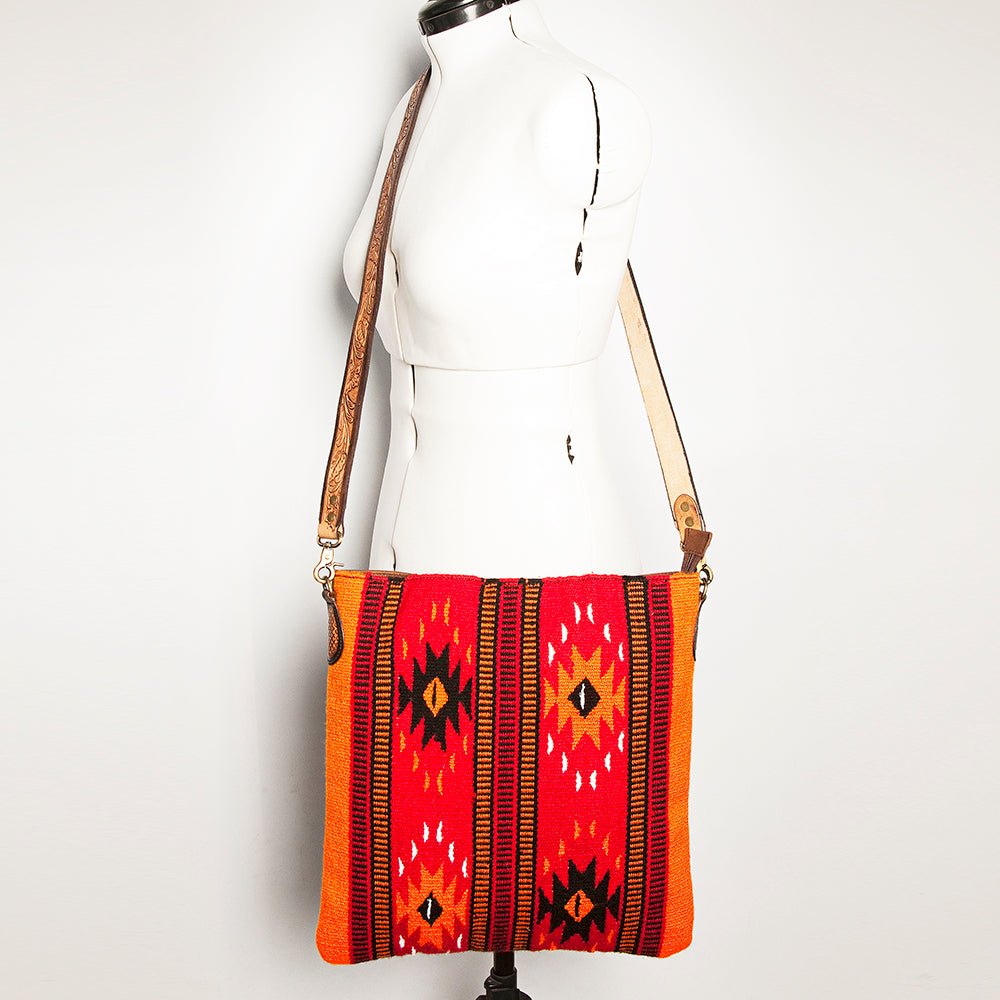 American Darling Large Crossbody Saddle Blanket Genuine Leather