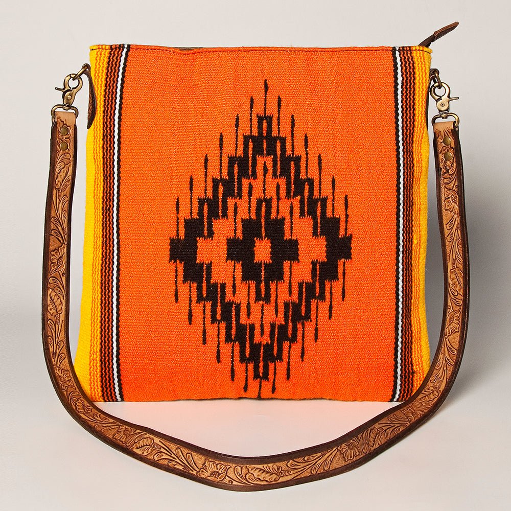 American Darling Large Crossbody Saddle Blanket Genuine Leather