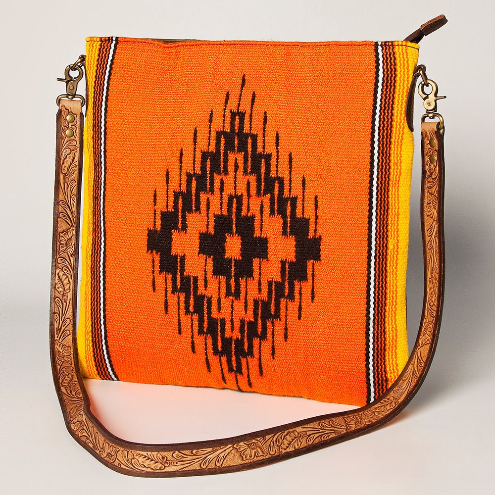 American Darling Large Crossbody Saddle Blanket Genuine Leather