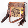 American Darling Hand-Tooled Saddle Blanket Leather Crossbody Bag