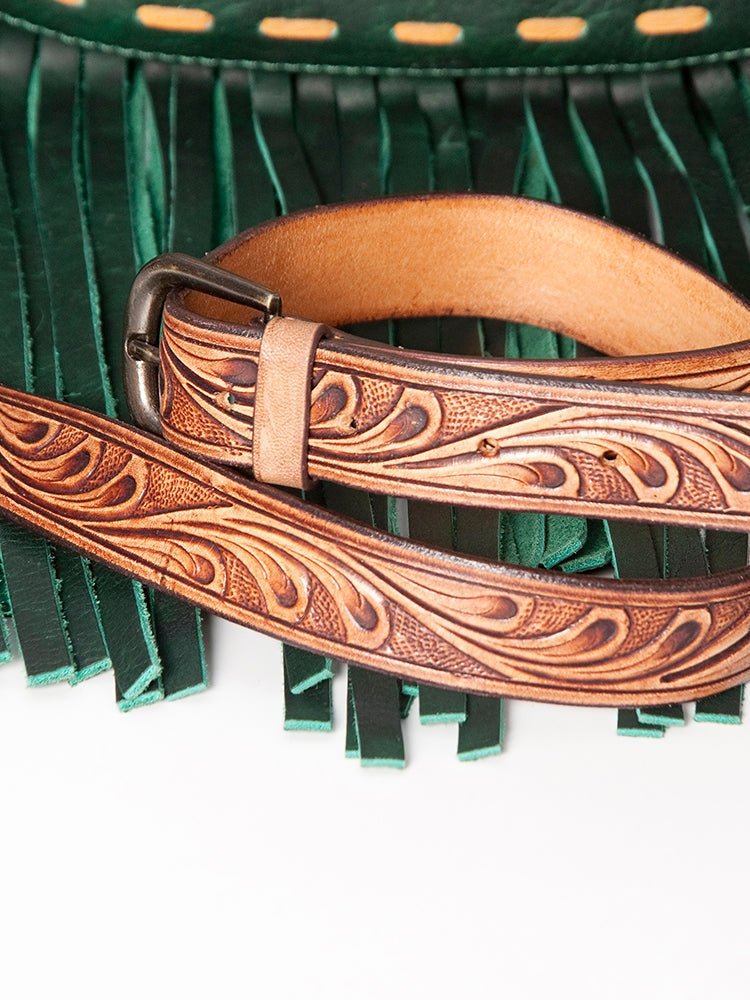American Darling Messenger Hand Tooled Genuine Leather