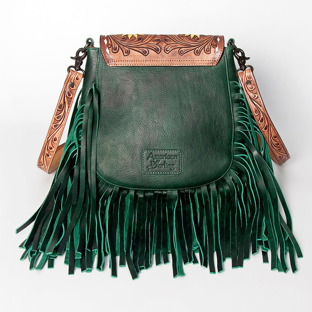 American Darling Messenger Hand Tooled Genuine Leather women bag western handbag purse