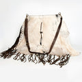 American Darling Large Cross body Bag Hair-On Cowhide Fringed Western Leather Purse with Rivets 16in x 16in