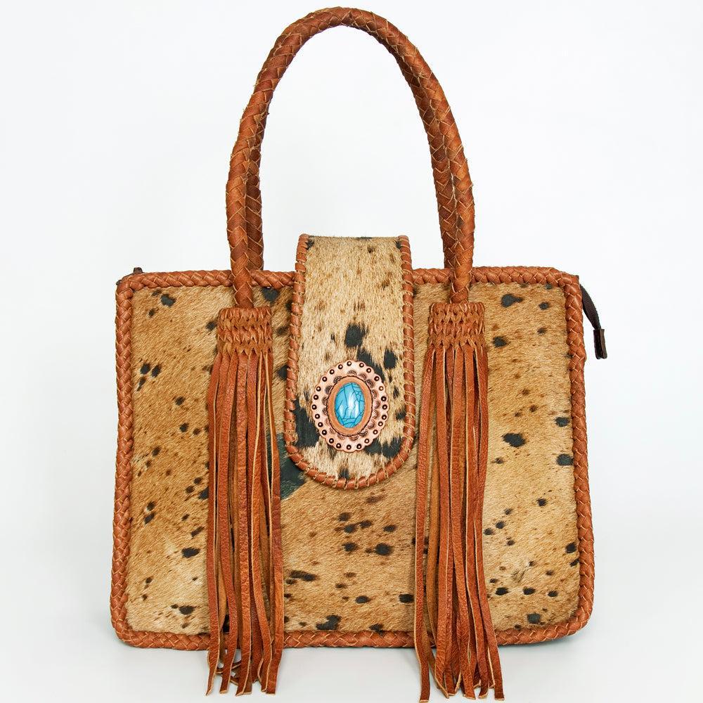 American Darling Hair-On Leather Fringe Tote