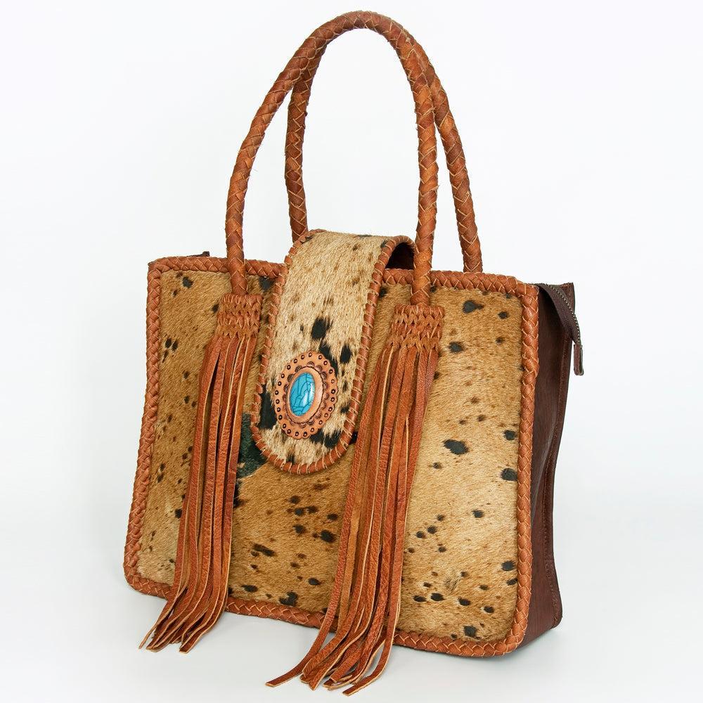 American Darling Hair-On Leather Fringe Tote