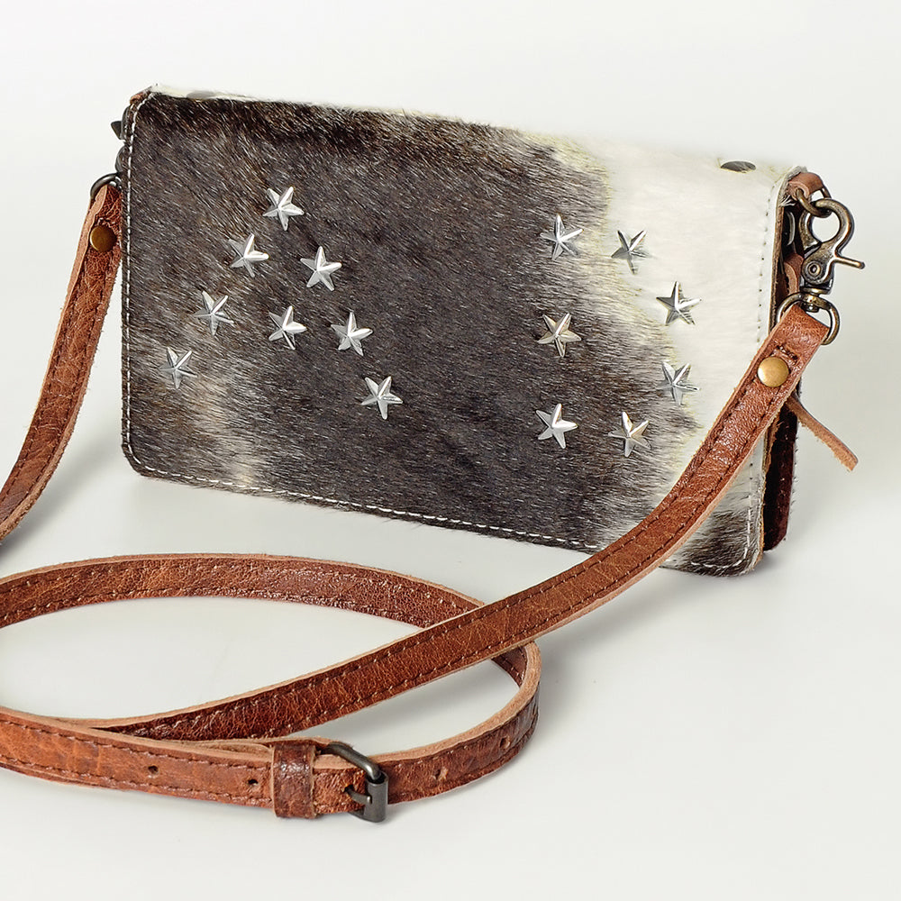 American Darling Hair-On Genuine Leather Small Crossbody Bag