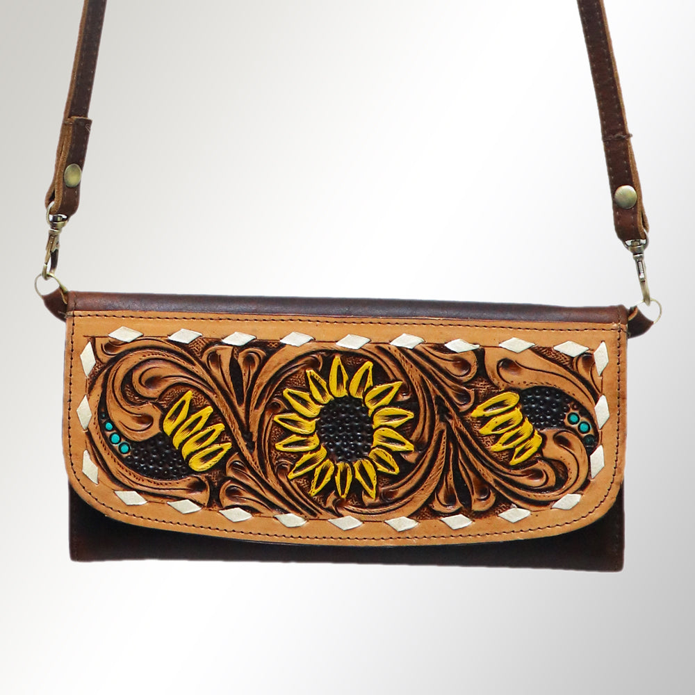 Hand Tooled Hand Painted Genuine Leather