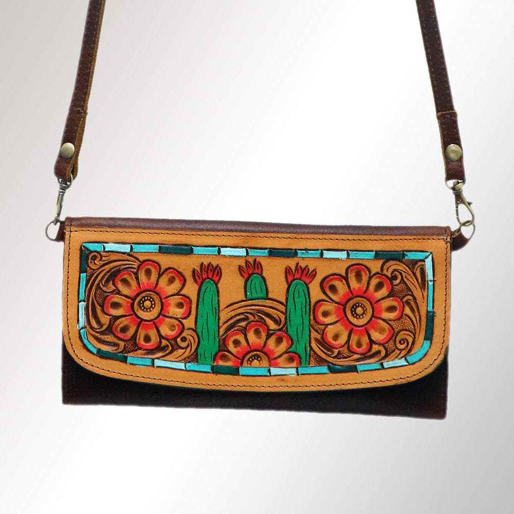 Hand Tooled Hand Painted Genuine Leather