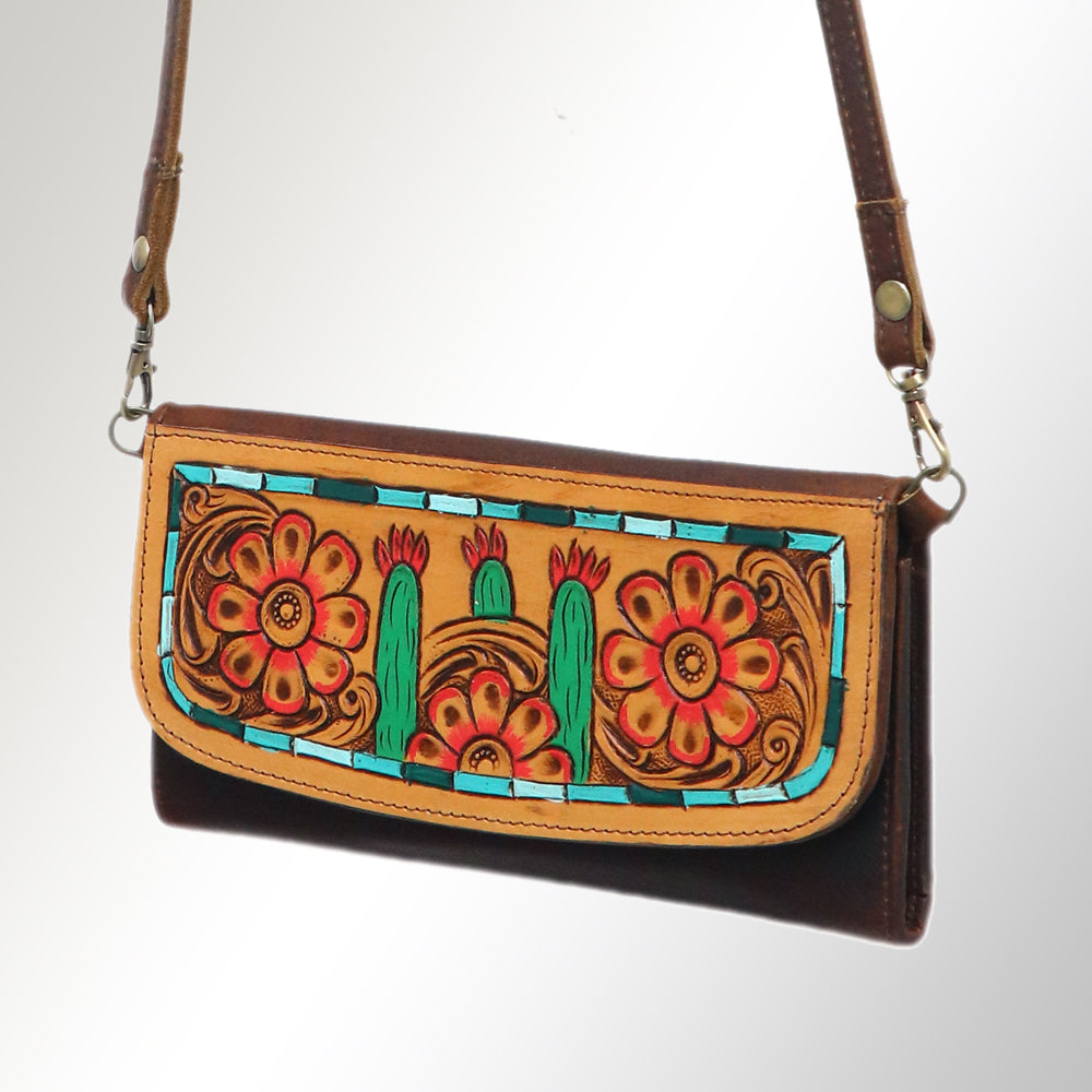 Hand Tooled Hand Painted Genuine Leather
