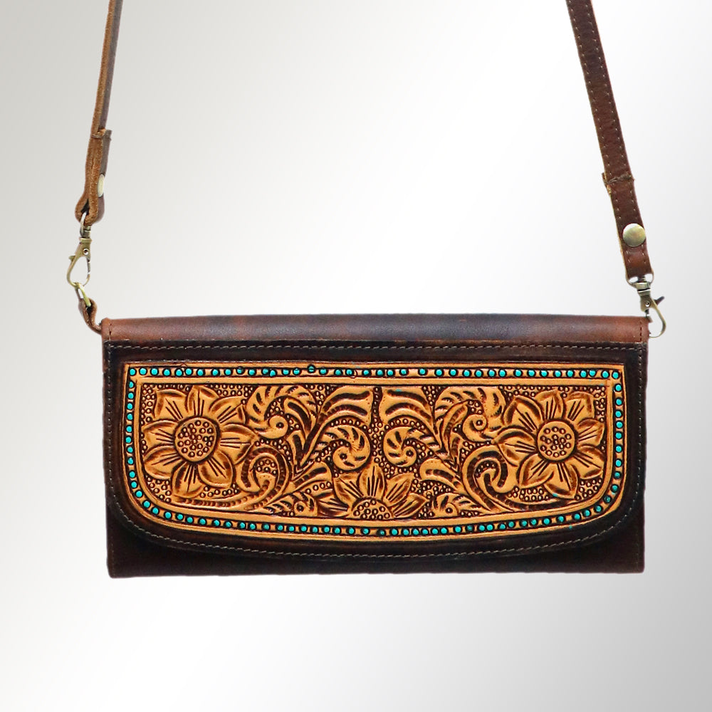 Hand Tooled Hand Painted Genuine Leather