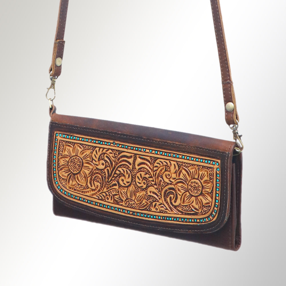 Hand Tooled Hand Painted Genuine Leather