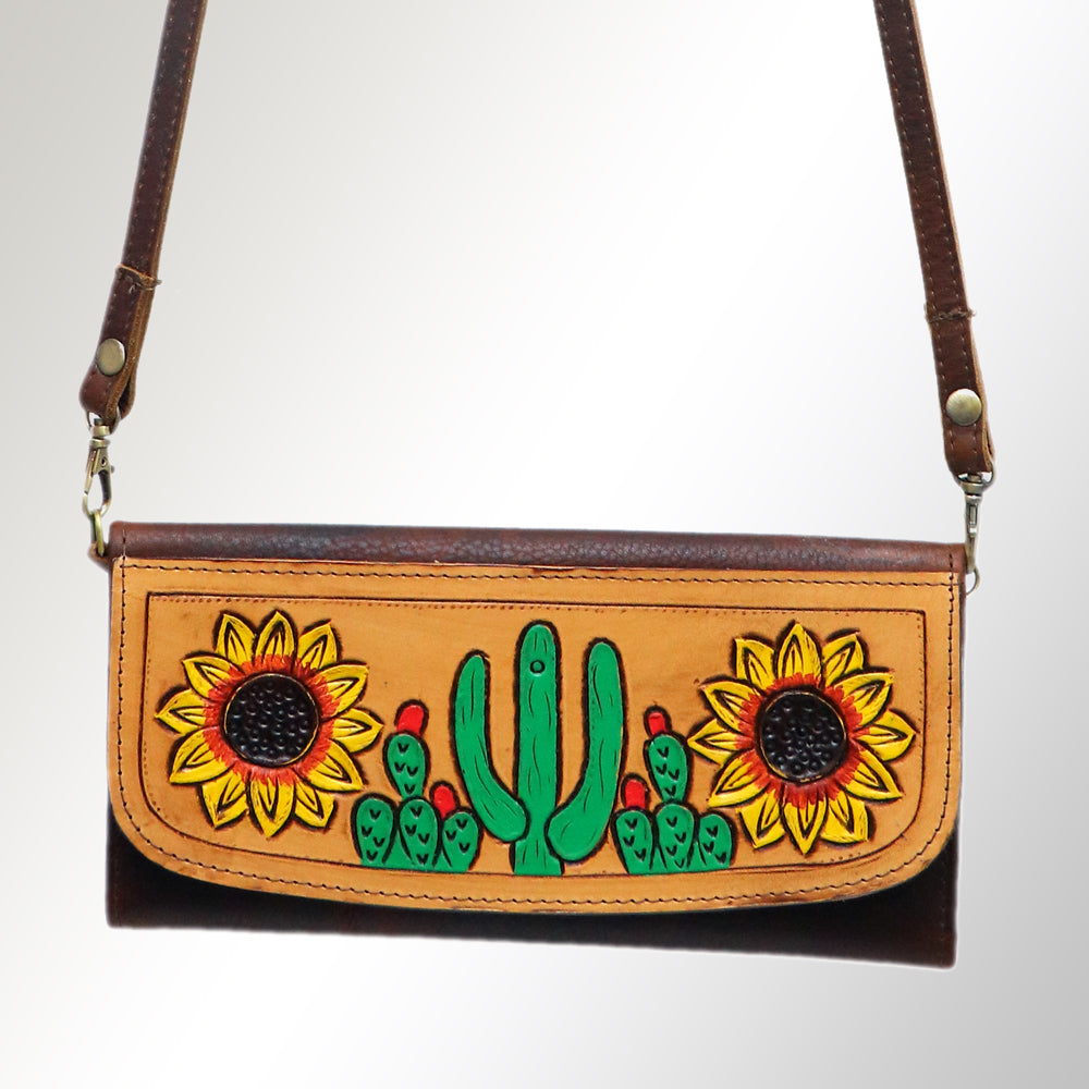 Hand Tooled Hand Painted Genuine Leather
