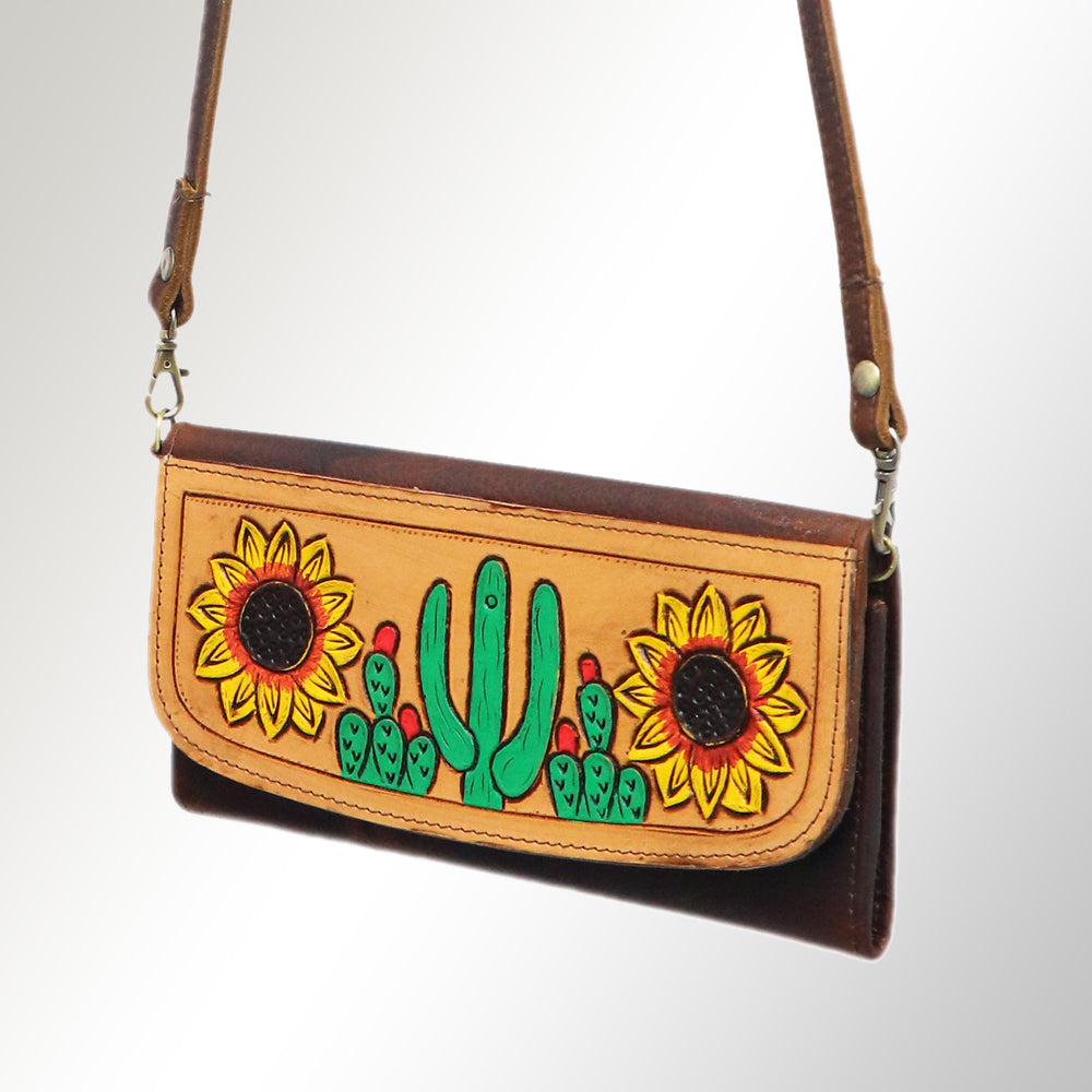 Hand Tooled Hand Painted Genuine Leather