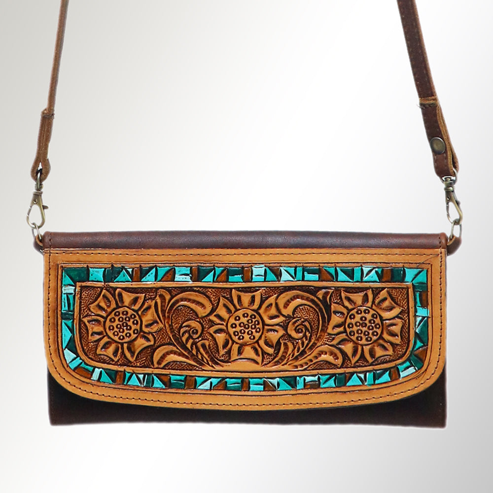 Hand Tooled Hand Painted Genuine Leather