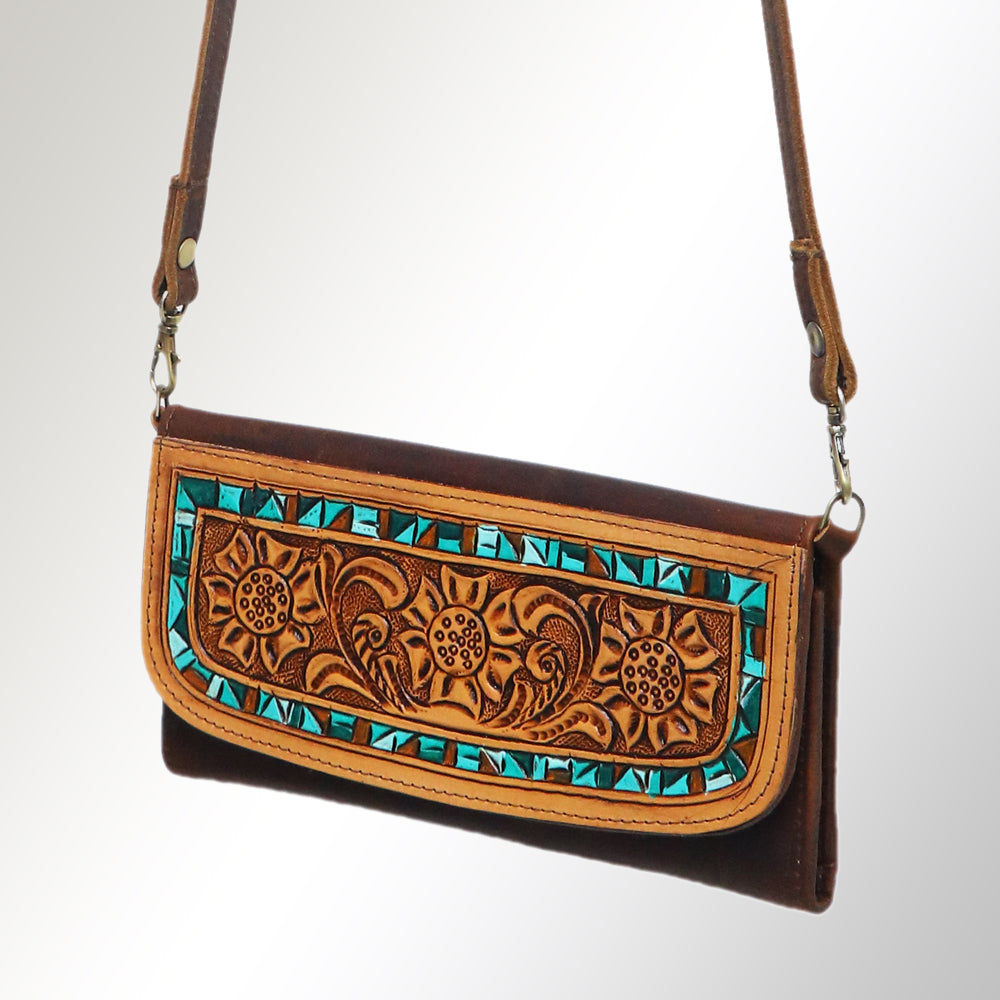 Hand Tooled Hand Painted Genuine Leather