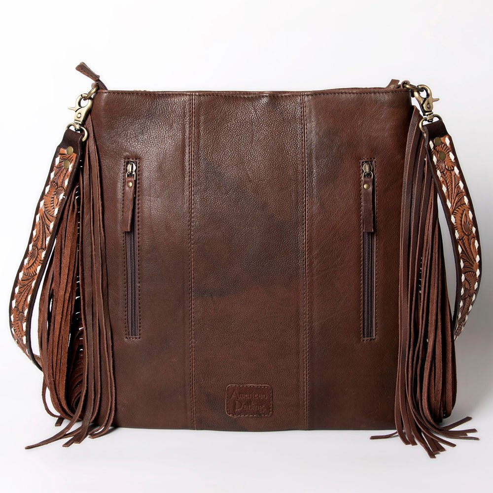 American Darling Messenger Hand Tooled Saddle Blanket Genuine Leather