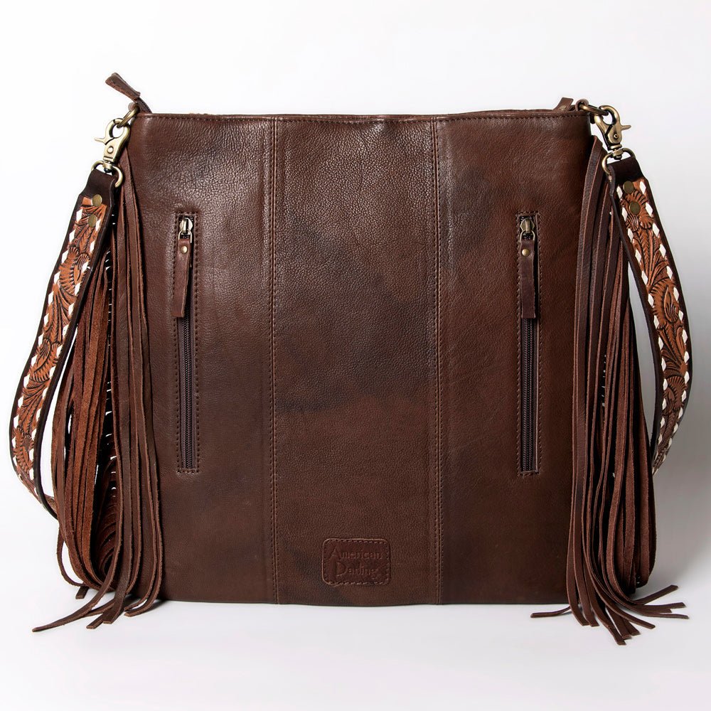 American Darling Messenger Hand Tooled Saddle Blanket Genuine Leather