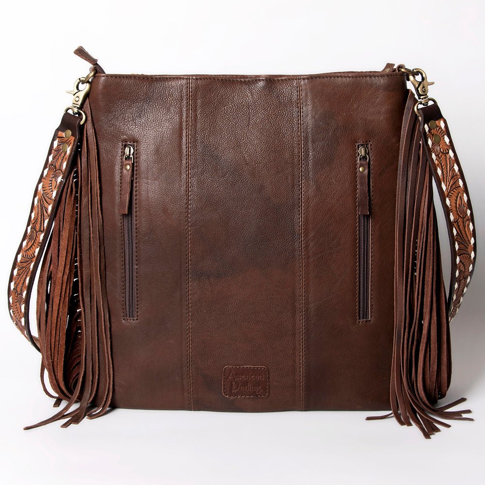 American Darling Messenger Hand Tooled Saddle Blanket Genuine Leather