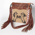 American Darling Hand-Tooled Saddle Blanket Crossbody