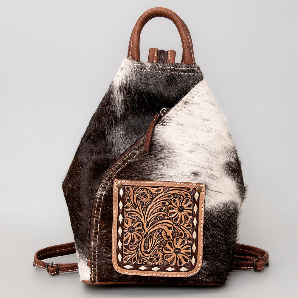 American Darling Backpack Hand Tooled Hair on Leather Western Women Bag | for Laptop School Purse Travel