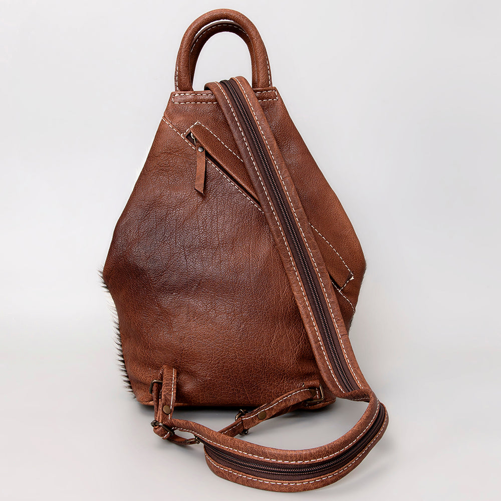American Darling Backpack Hand Tooled Hair on Leather Western Women Bag | for Laptop School Purse Travel