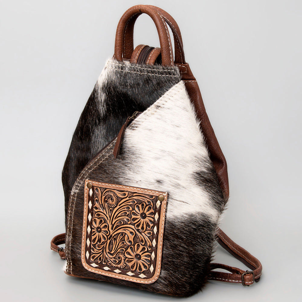 American Darling Backpack Hand Tooled Hair on Leather Western Women Bag | for Laptop School Purse Travel