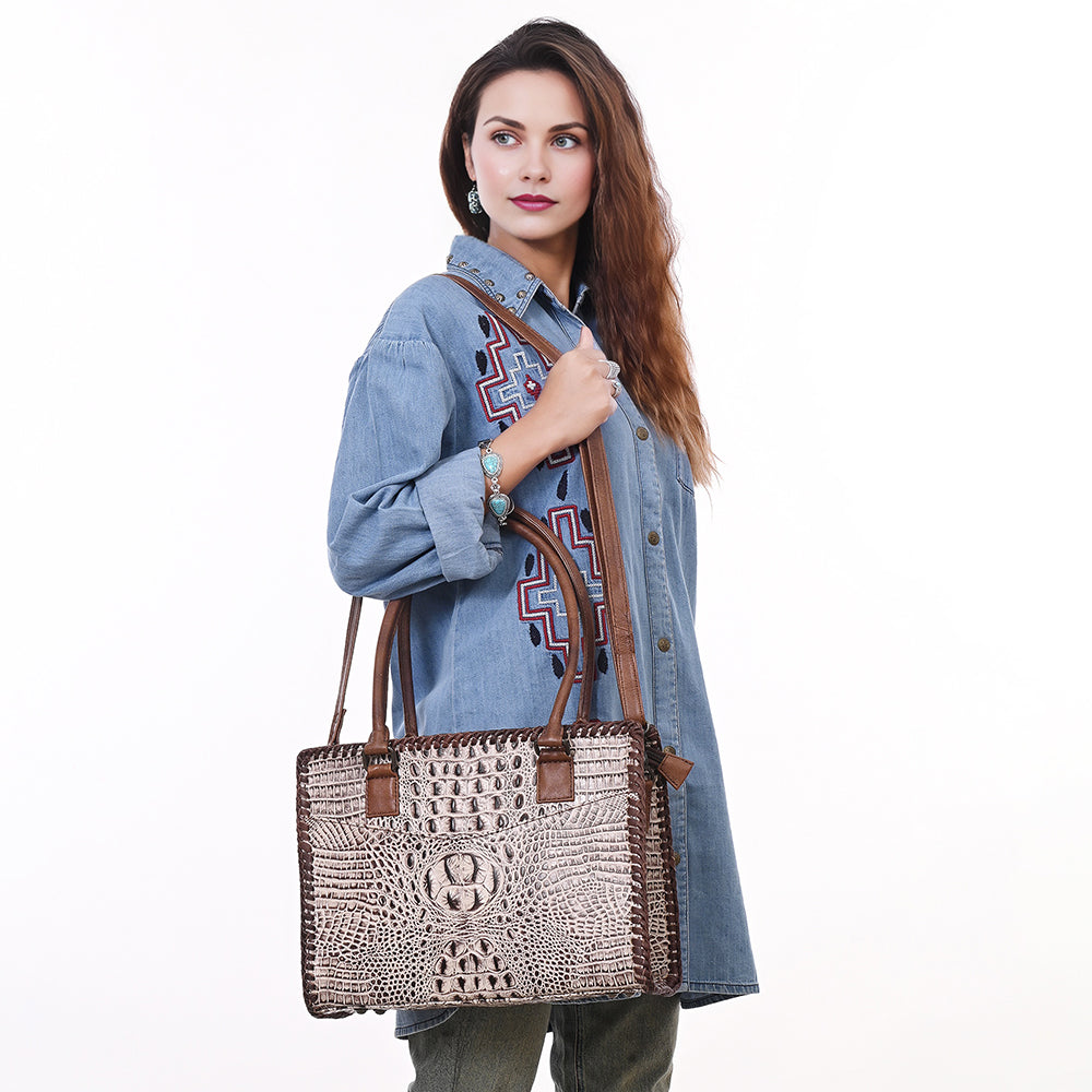 American Darling Crocodile Embossed Genuine Leather