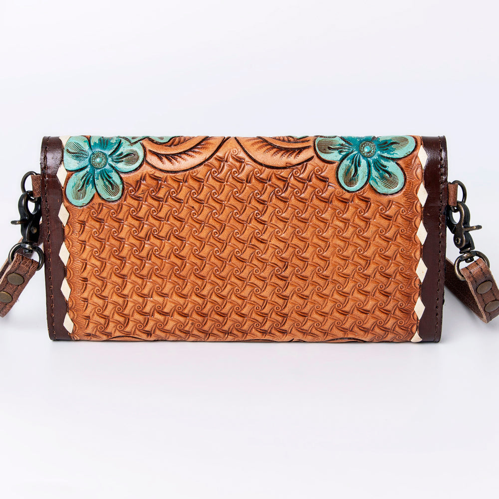 American Darling Wallet Hand Tooled Genuine Leather