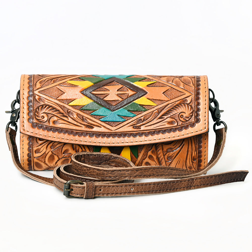 American Darling Wallet Hand Tooled Genuine Leather