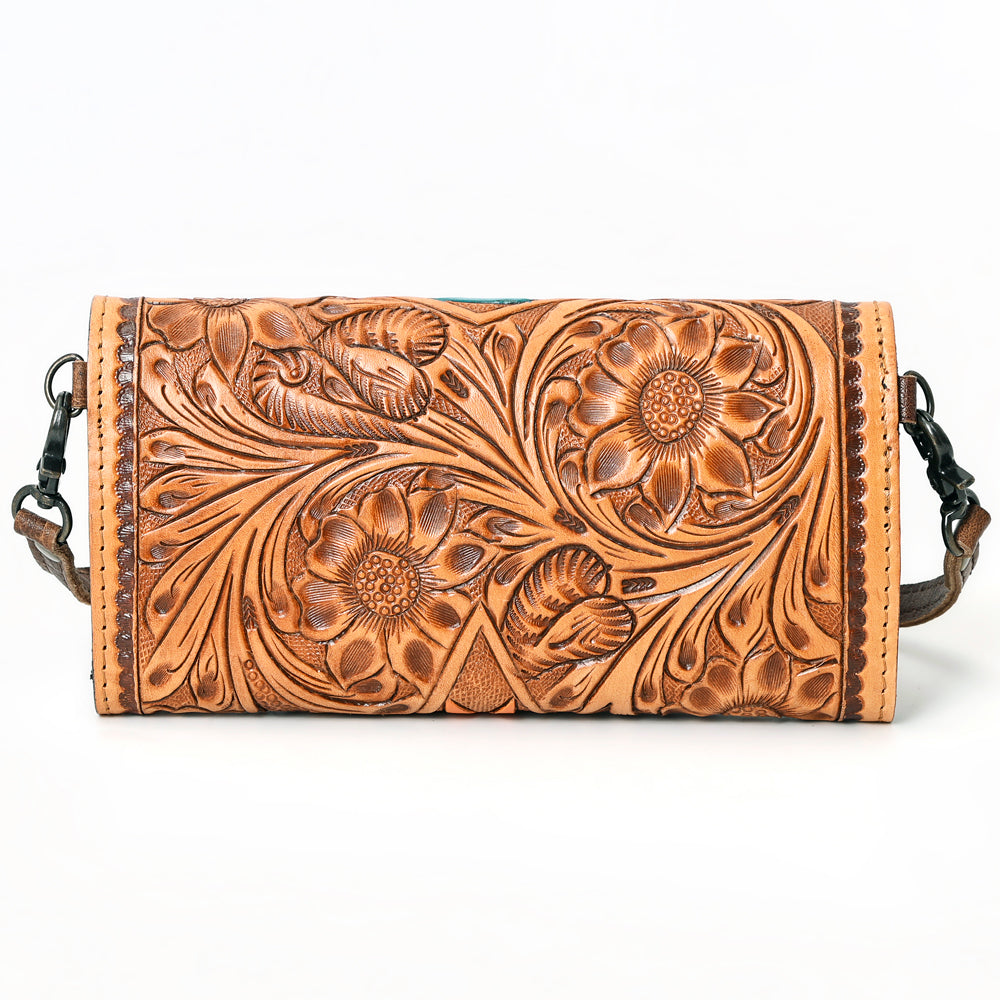 American Darling Wallet Hand Tooled Genuine Leather
