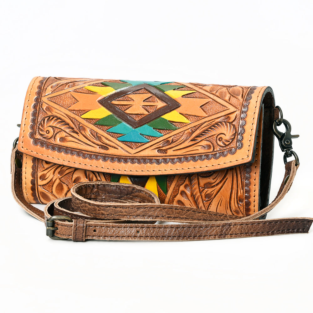 American Darling Wallet Hand Tooled Genuine Leather