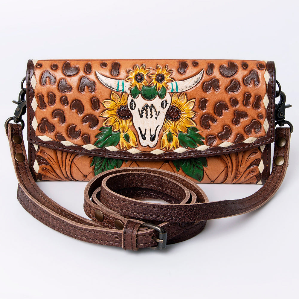 American Darling Wallet Hand Tooled Genuine Leather