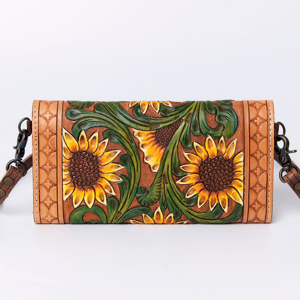 American Darling Wallet Hand Tooled Genuine Leather