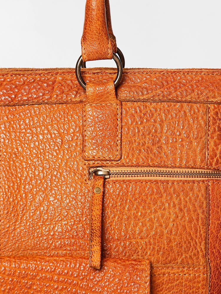 Never Mind Tote Vintage Handmade Genuine Cowhide Leather