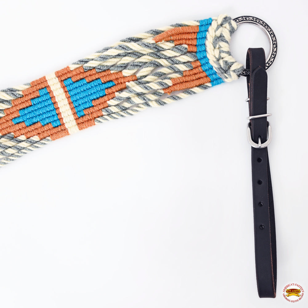 HILASON Western Wool Headstall & Breast Collar Tack Set Grey Off White |