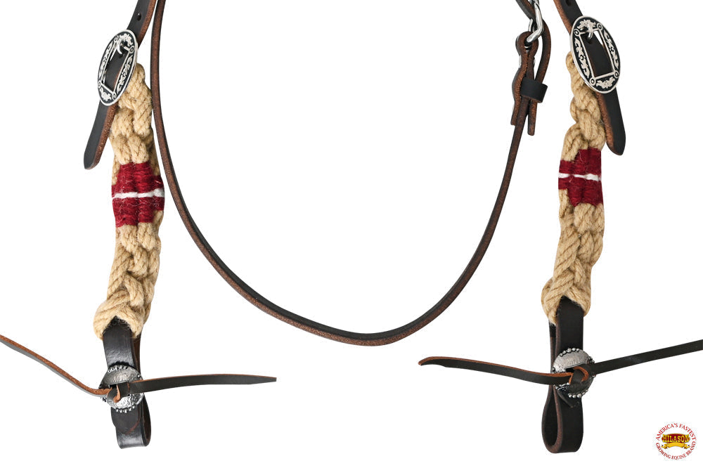 HILASON Western Wool Breast Collar Headstall Set Tack Set Tan