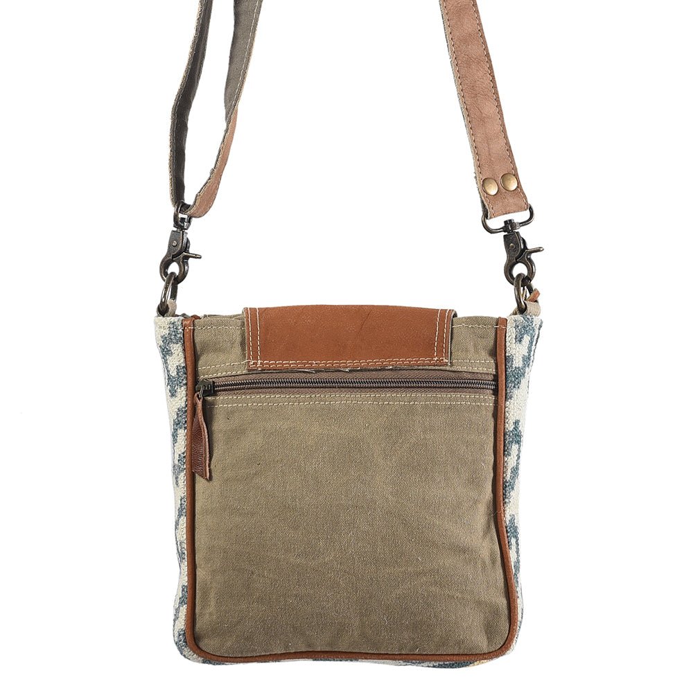 OHLAY Bucket Upcycled Wool Canvas Hair On Genuine Leather Women Bag Western Handbag Purse | Womens Handbags Belt for Summer