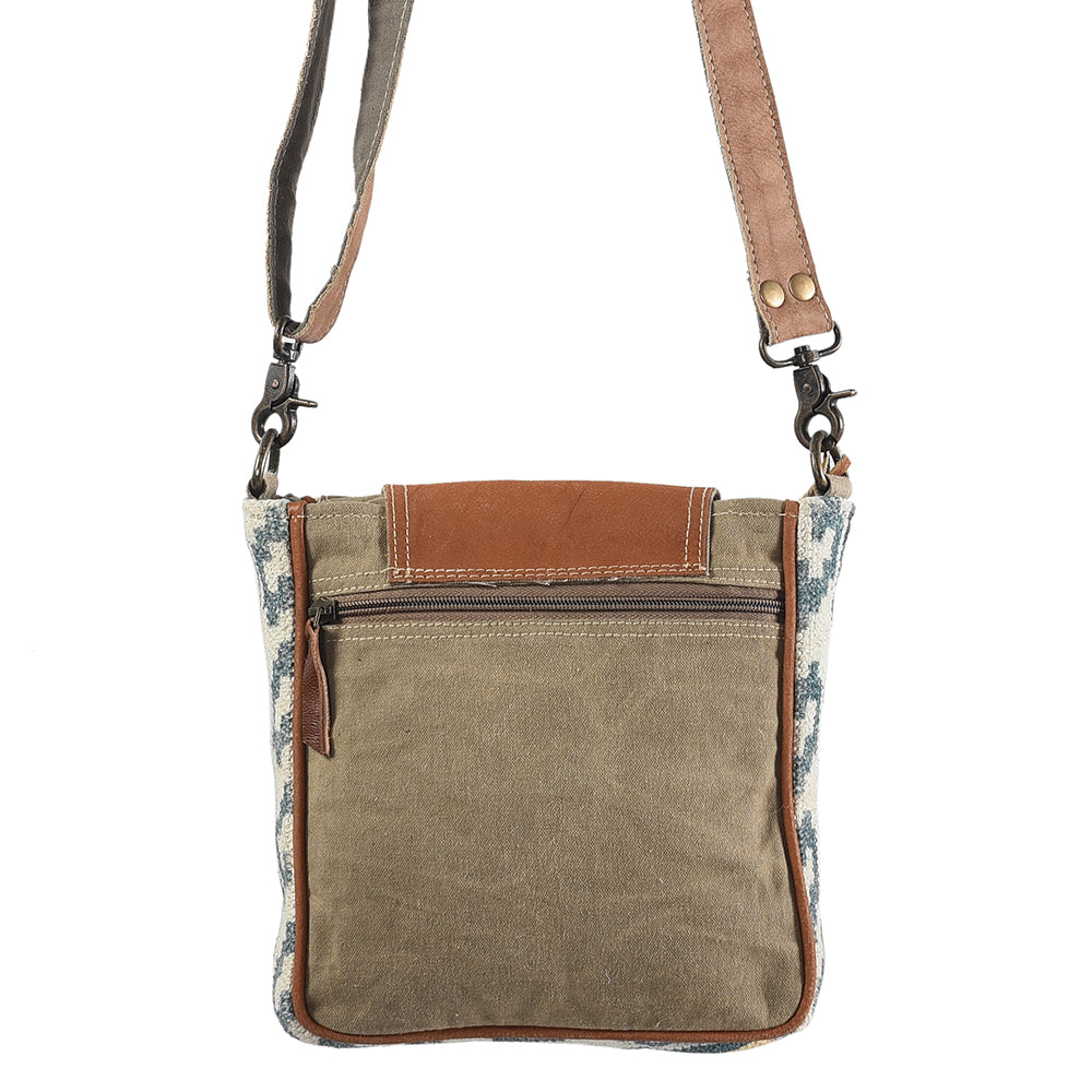 OHLAY Bucket Upcycled Wool Canvas Hair On Genuine Leather Women Bag Western Handbag Purse | Womens Handbags Belt for Summer