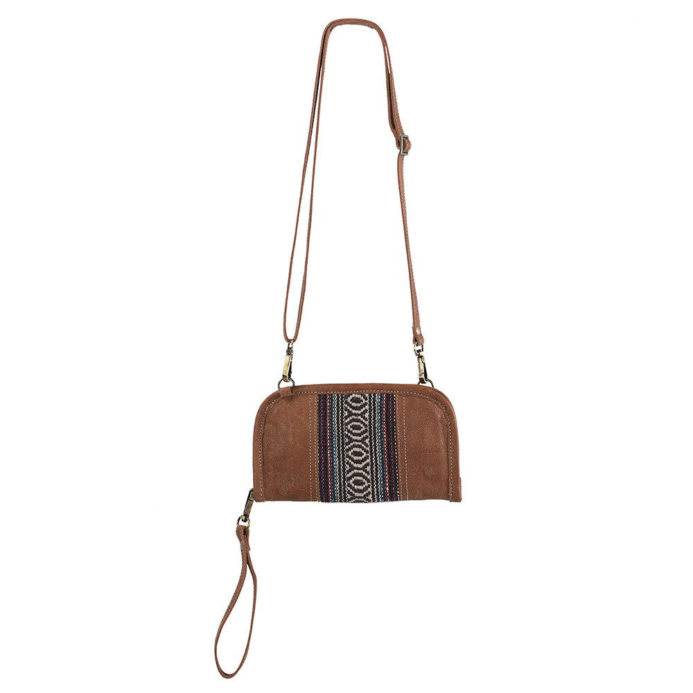 OHLAY Cross Body Upcycled Canvas Genuine Leather Women's Bag Western Handbag Purse Womens Handbags Belt for Women Purses