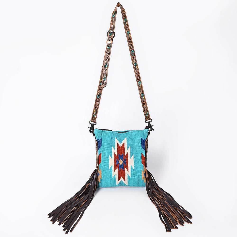 American Darling Hand Tooled Saddle Blanket Genuine Leather