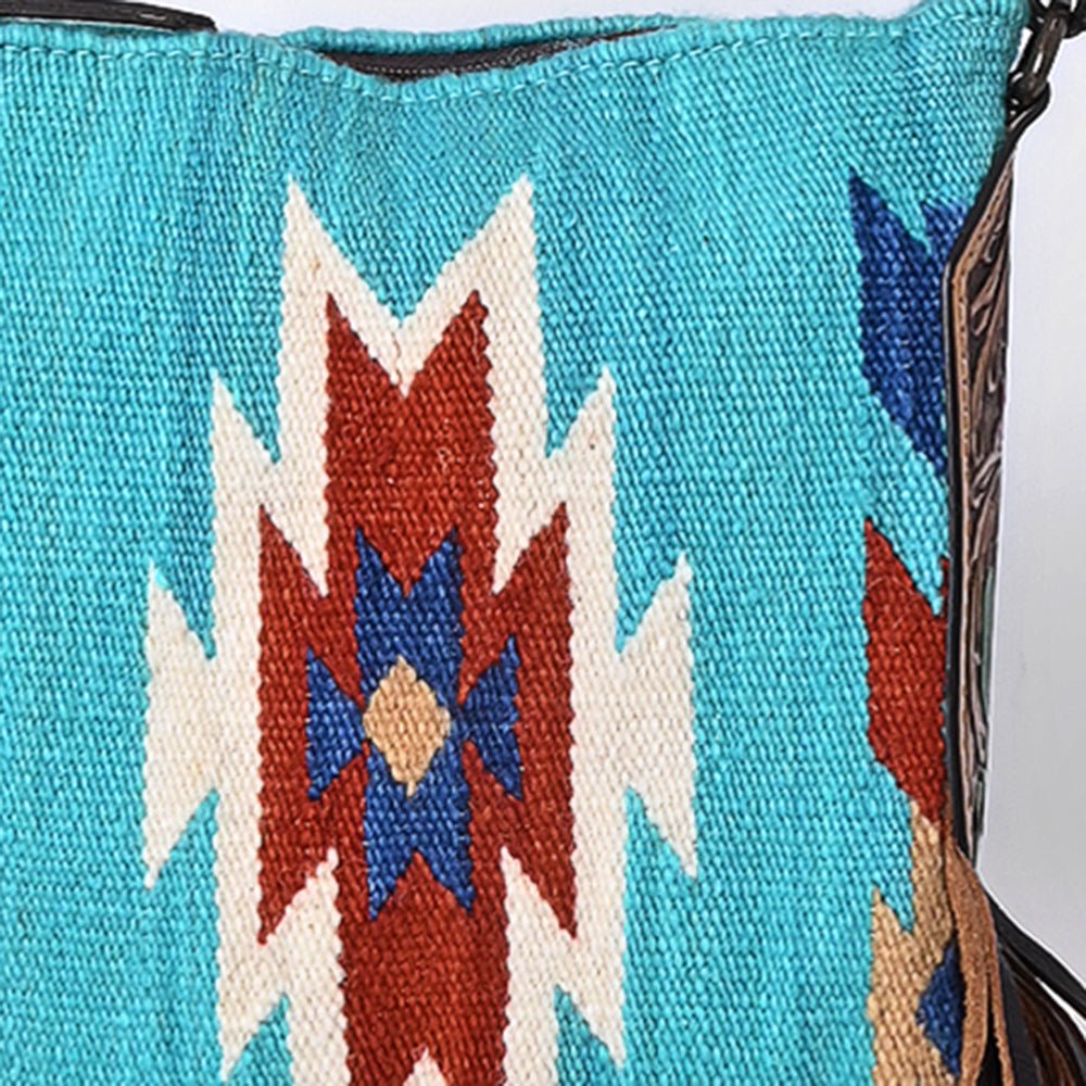 American Darling Hand Tooled Saddle Blanket Genuine Leather
